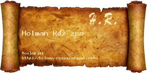 Holman Rózsa névjegykártya