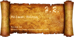 Holman Rózsa névjegykártya
